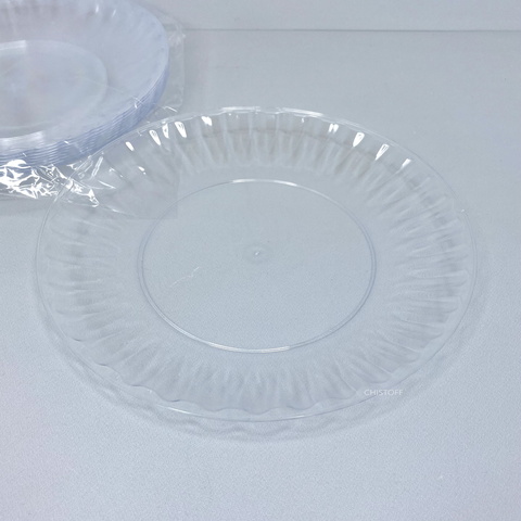 Тарелка 205мм стеклоподобная прозрачная (10 шт.)