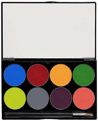 MEHRON Палітра аквагриму Makeup Paradise AQ Face & Body Paint 8 Color Palette - Tropical, 8 кольорів по 7 г