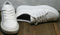 Белые сникерсы кроссовки женские стильные Maria Sonet 274k All White.