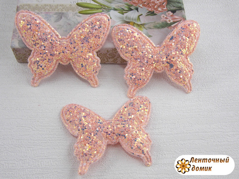 Мягкий декор Бабочки конфетные персиковые