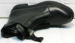 Осенние весенние ботинки черные женские Tina Shoes 292-01 Black.