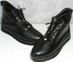 Женские ботинки натуральная кожа Evromoda 375-1019 SA Black