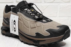 Легкие кроссовки осень мужские Salomon XT-SLATE Advanced Beige Black.