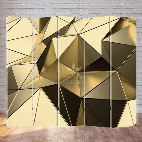 Ширма 3D Кристаллы Gold