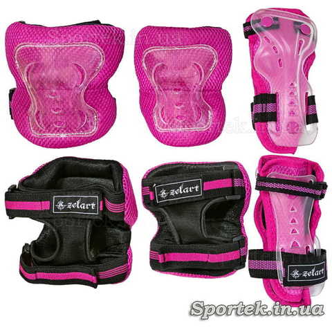 Женская ярко-розовая защита для катания на велосипедах, роликах, скейтбордах