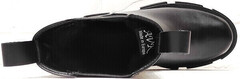 Кожаные челси женские ботинки с мехом зимние AVK – 21074 Black.