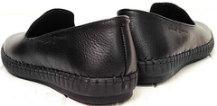 Кэжуал черные слипоны туфли под джинсы мужские Broni M36-01 Black.