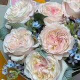 Photo of Delicate bouquet with premium Keira peony roses «Mysterious Pearl»