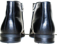 Мужские кожаные ботинки зима Ikoc 3640-1 Black Leather.