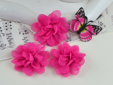 Квітка шифонова малинова