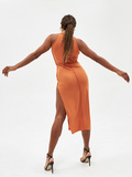 Сукня-майка міді теракотова зі швами назовні та глибоким вирізом по нозі Love&Live фото 3