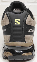 Бежевые кроссовки мужские повседневные Salomon XT-SLATE Advanced Beige Black.