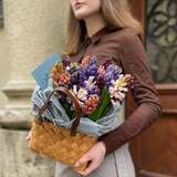 Photo of Basket with hyacinths «Fragrant Spring»