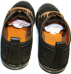 Летние мужские туфли нубук чероные Luciano Bellini дерби на спортивной подошве с обильной перфорацией