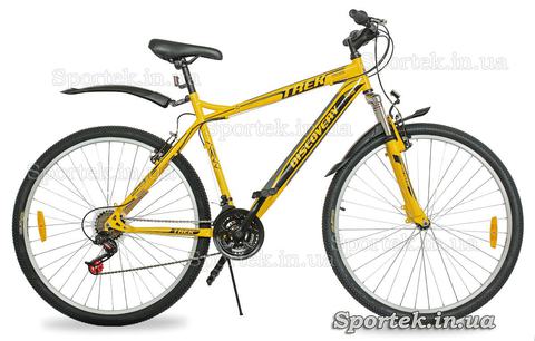 Жовто-сіро-чорний гірський велосипед для чоловіків і жінок Discovery Trek 2016