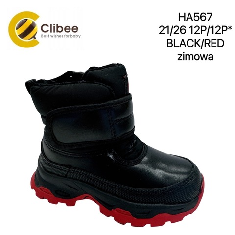 Clibee (зима) HA567 Black/Red 21-26