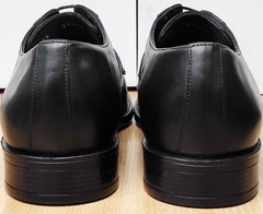 Мужские черные кожаные туфли дерби мак тое Luciano Bellini F823 Black Leather