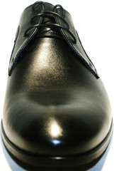 Мужские туфли дерби, черные, классика, кожаные Икос