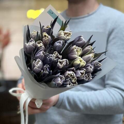 Magical bouquet of 25 Vip Roses tulips «Mystical flower», Flowers: Vip Roses Tulips, 25 pcs.