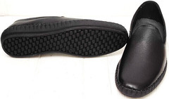 Модные мужские слипоны мокасины на толстой подошве smart casual Broni M36-01 Black.