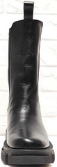 Черные берцы ботинки женские без шнурков зимние AVK – 21074 Black.