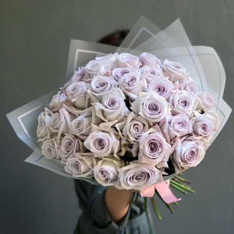 31 Ecuadorian lavender rose «Bounty Way», Exclusive Ecuadorian rose amazing pale lilac color