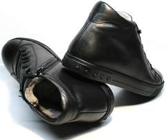 Черные зимние ботинки кеды мужские Ridge 6051 X-16Black