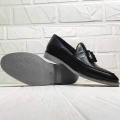 Модные мужские лоферы туфли черные Luciano Bellini 91178-E-212 Black.