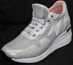 Модные женские кроссовки Topas 4C-8045 Silver.