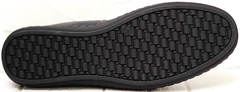 Мужские кожаные туфли слипоны на толстой подошве casual стиль Broni M36-01 Black.
