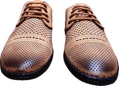 Летние туфли мужские кожаные Luciano Bellini S203 – Beige Nubuk.