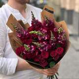 Photo of Deep burgundy bouquet «Ruby Shining»