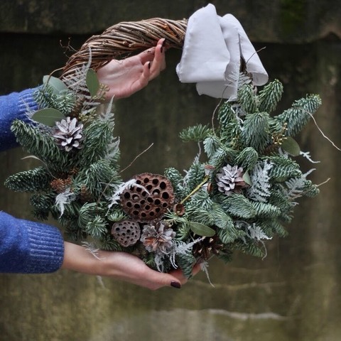 Photo of Christmas wreath «Frosty dawn»