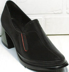Кожаные удобные туфли на каждый день женские демисезонные H&G BEM 167 10B-Black.