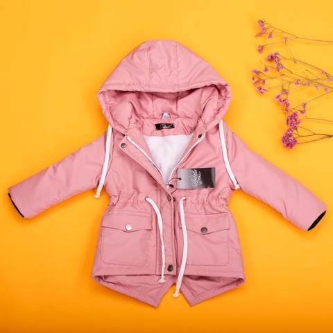 Куртка парка детская демисезонная розовая