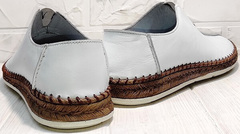 Летние мужские туфли слипоны натуральная кожа smart casual для мужчин Luciano Bellini 91724-S-304 All White.
