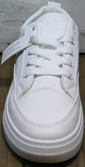 Модные женские кроссовки туфли без каблука El Passo 820 All White.