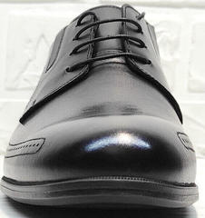 Модные мужские туфли со шнуровкой Ikoc 3416-1 Black Leather.