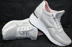 Стильные кроссовки женские Topas 4C-8045 Silver.