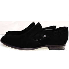 Черные туфли лоферы Ikoc 3410-7 Black Suede.