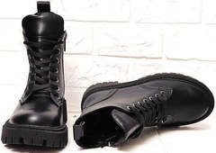 Женские демисезонные ботинки на шнуровке Maria Sonet 329-k Black.