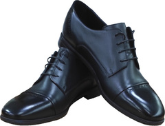 Дерби туфли мужские кожаные Ikoc 3853-2 Black Leather.
