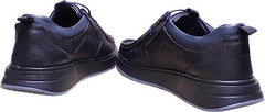 Мужские сникерсы мокасины на шнурках мужские Arsello 22-01 Black Leather.