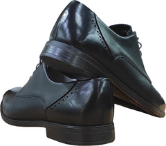 Кожаные туфли мужские классика Ikoc 3853-2 Black Leather.