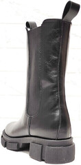 Черные ботинки челси высокие женские зимние AVK – 21074 Black.