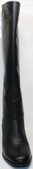 Сапоги женские зимние кожаные европейки Richesse-R Black Leather 39 размер