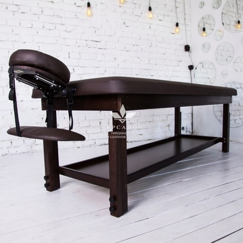 Стаціонарний масажний стіл KP-10 Brown