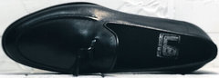 Мужские классические туфли лоферы натуральная кожа Luciano Bellini 91178-E-212 Black.