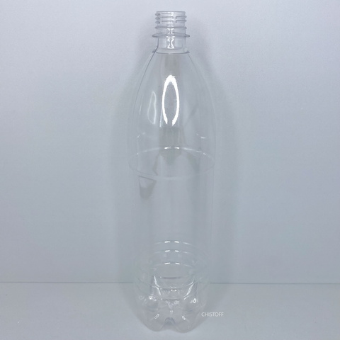 Пляшка 1,5 л з вузьким горлом ø 28 мм прозора