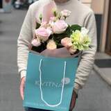 Photo of Delicate bouquet with fragrant peony roses «Fragile Olenka»